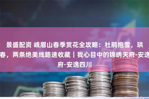 景盛配资 峨眉山春季赏花全攻略：杜鹃抱雪，珙桐待春，两条绝美线路速收藏｜我心目中的锦绣天府·安逸四川