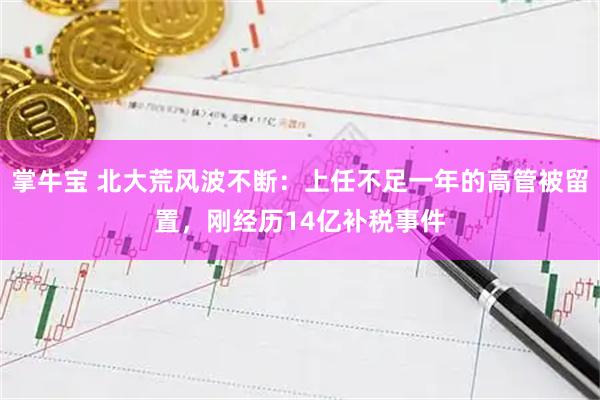 掌牛宝 北大荒风波不断：上任不足一年的高管被留置，刚经历14亿补税事件